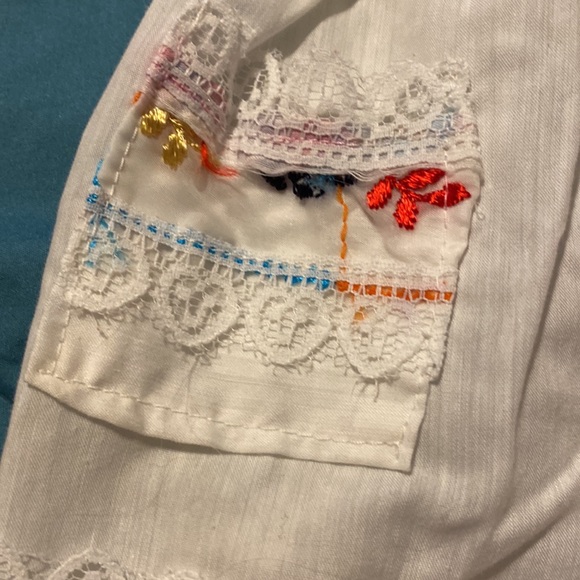 Handmade little girls white flower dress - Picture 2 of 8